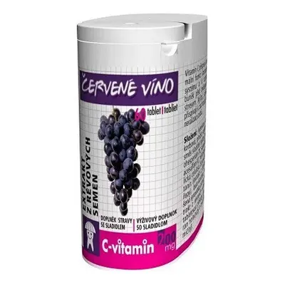 C-Vitamin 200mg Červené víno se sukralózou tbl.60