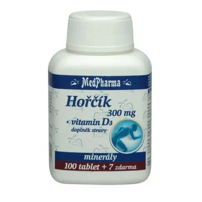 MedPharma Hořčík 300mg + vitamín D3 107 tablet