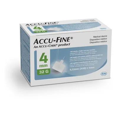 ACCU-FINE JEHLY DO INZULÍNOVÉHO PERA 32G X 4 MM, 100 KS