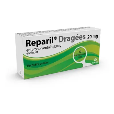 REPARIL- DRAGÉES 20MG TBL ENT 40