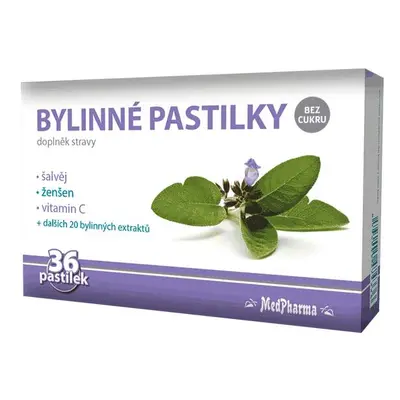 MedPharma Bylinné pastilky šalvěj 36ks