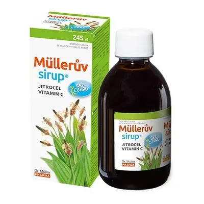 Müllerův sirup s jitrocelem bez cukru 245ml