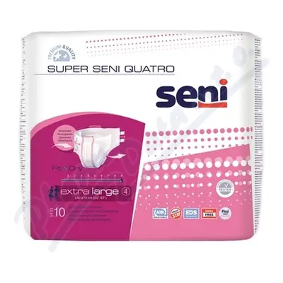 SENI SUPER QUATRO EXTRA LARGE KALHOTKY ABSORPČNÍ PRODYŠNÉ EXTRA SAVÉ, BOKY 130-1