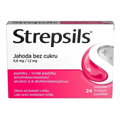 Strepsils Jahoda bez cukru 0,6MG/1,2MG PAS 24