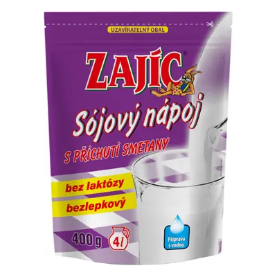 Sójový nápoj Zajíc s příchutí smetany sáček 400g DOYPACK