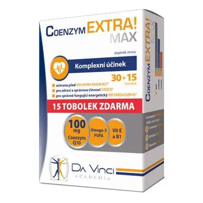 Coenzym EXTRA! Max 100mg DVA tob.30+15ZDARMA