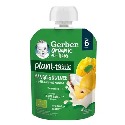 Gerber kapsička mango a kdoule s kokosovým mlékem BIO 80g 6M+