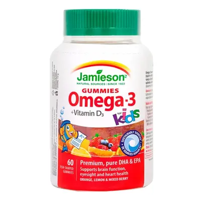 JAMIESON Omega-3 Kids Gummies želatinové pastilky 60ks