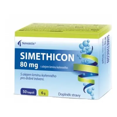 SIMETHICON 80mg s olejem kmínu kořenného cps.50