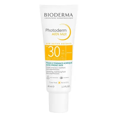 BIODERMA Photoderm AKN Mat zmatňující krém na opalování, akné SPF 30 40 ml