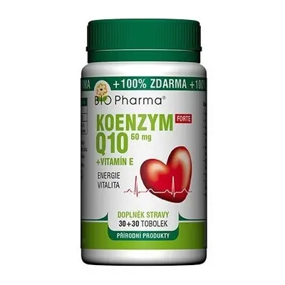 Koenzym Q10 Forte 60mg + Vitamín E 30+30 tobolek Bio-Pharma