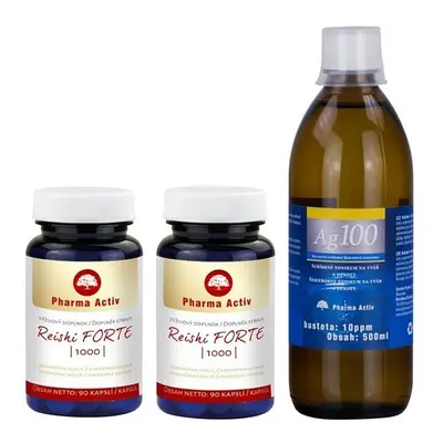 Reishi FORTE 1000 1+1 cps.90+Ag100 10ppm 500ml