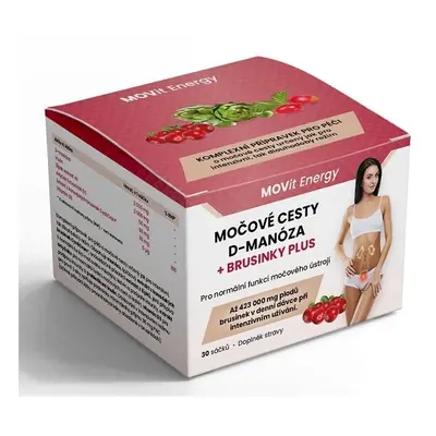 MOVit Močové cesty D-manóza + Brusinky PLUS 30 sáčků