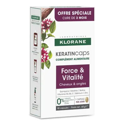 KLORANE Keratincaps Síla a vitalita cps.90