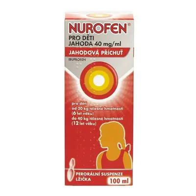 NUROFEN PRO DĚTI JAHODA 40MG/ML POR SUS 1X100ML