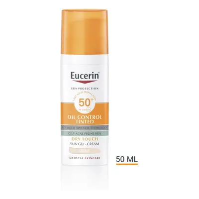 EUCERIN SUN Ochranný krémový gel na opalování na obličej Oil Control SPF50+ světlý 50 ml