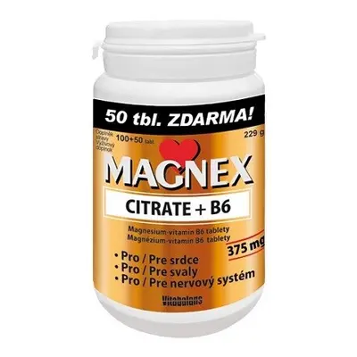 Magnex citrate 375mg+B6 tbl.100+50