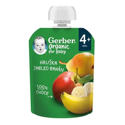 Gerber Kapsička hruška jablko banán BIO 90g