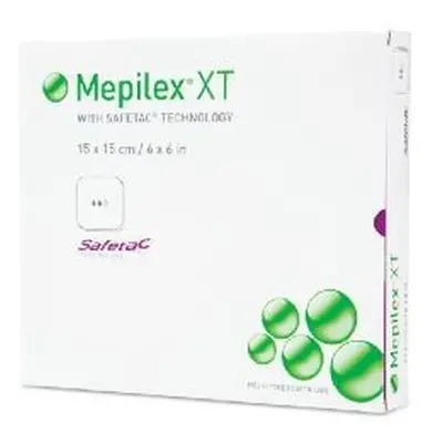 MEPILEX XT 10X10 CM, 5 KS, ABSORPČNÍ PĚNOVÉ KRYTÍ SE SILIKONO