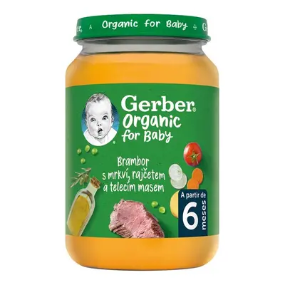 Gerber Zelenina s telecím masem BIO 190g 6M+