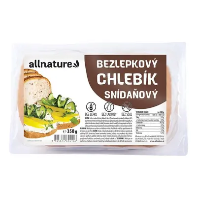 Allnature Bezlepkový chlebík snídaňový 350g