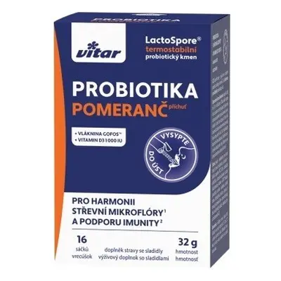 Vitar Probiotika + vláknina + vitamin C a D 16x2g