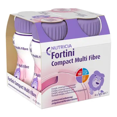 FORTINI COMPACT MULTI FIBRE S PŘÍCHUTÍ JAHODOVOU POR SOL 4X125ML