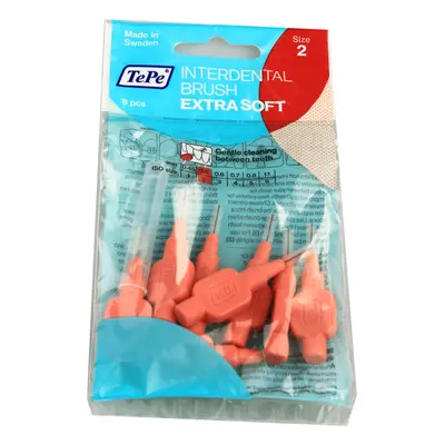 TePe Extra Soft Mezizubní kartáčky size 2 červené 8ks