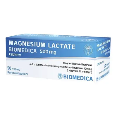 MAGNESIUM LACTATE BIOMEDICA 500MG TBL NOB 50