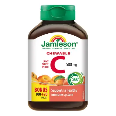 JAMIESON Vitamín C 500mg broskev cucací tbl.100+20