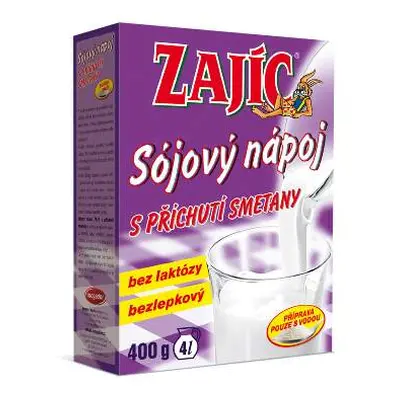 Sójový nápoj Zajíc s příchutí smetany 400g