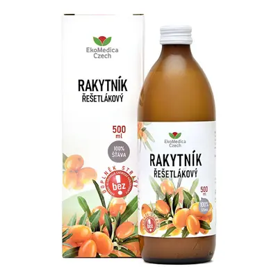 Rakytník řešetlákový 100% šťáva 500ml EKOMEDICA