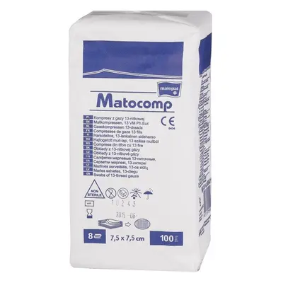 MATOPAT MATOCOMP KOMPRESY Z GÁZY NESTERILNÍ 7,5CMX7,5CM,8 VRSTEV,17