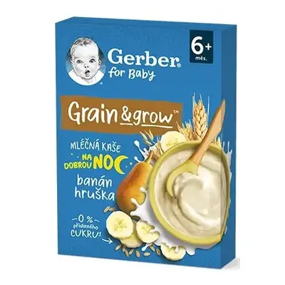 Gerber Mléčná kaše na dobrou noc hruška banán 200g 6M+