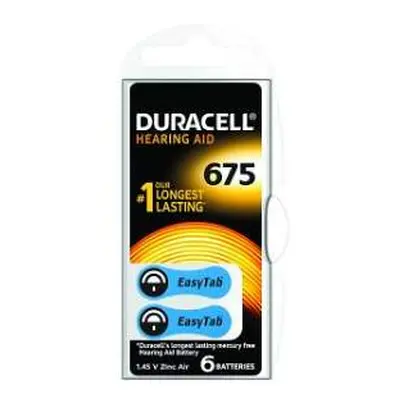 Duracell DA675 EasyTab baterie do naslouchadel 6ks