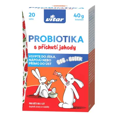 Vitar Probiotika Bob a Bobek s př.jahody 20x2g