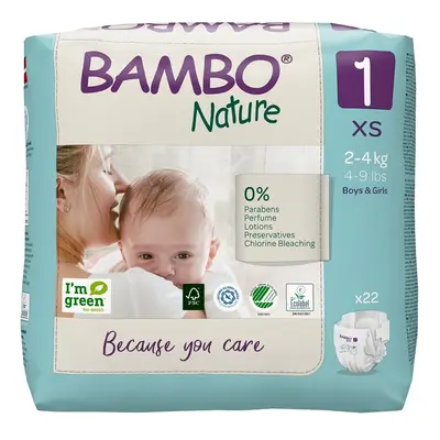 Bambo Nature 1 dětské plenky 2 - 4 kg 22 ks