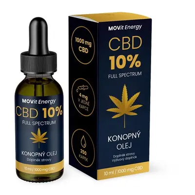 : MOVit CBD 10% Full Spectrum konopný olej 10ml