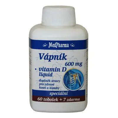 MedPharma Vápník 600mg+vit.D-liquid tob.67