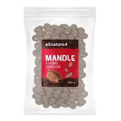 Allnature Mandle v hořké čokoládě 500g