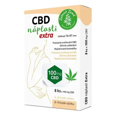 Zelená Země CBD náplasti extra 100mg 8ks