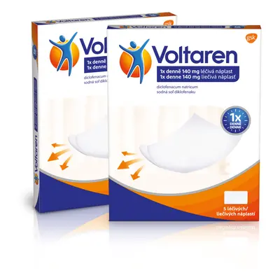 Voltaren 140 mg léčívá náplast proti bolesti 5ks - balení 2 ks