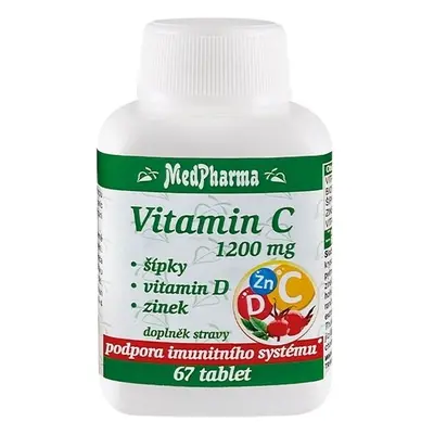 MedPharma Vitamin C 1200mg + šípky, vitamin D, zinek 67 tablet