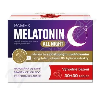 Pamex Melatonin all night tbl.30+30 promo