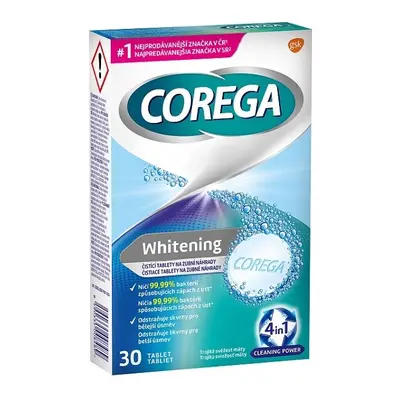 Corega Whitening čisticí tablety na zubní náhradu 30ks