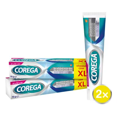 Corega Bez příchuti Extra silný fixační krém na zubní protézu XL 70g - balení 2 ks