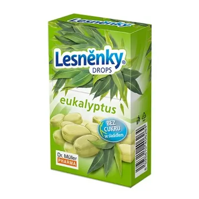 Lesněnky drops eukalyptus bez cukru 38g Dr.Müller