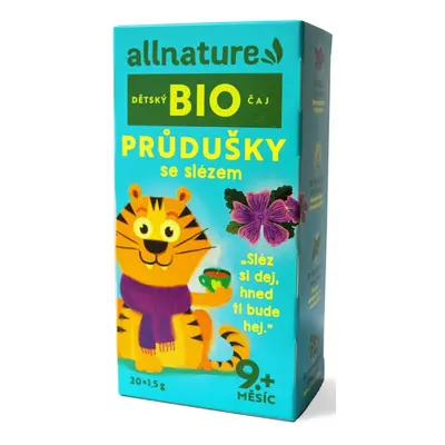 Allnature Dětský čaj Průdušky se slézem BIO 20x1.5g 9M+