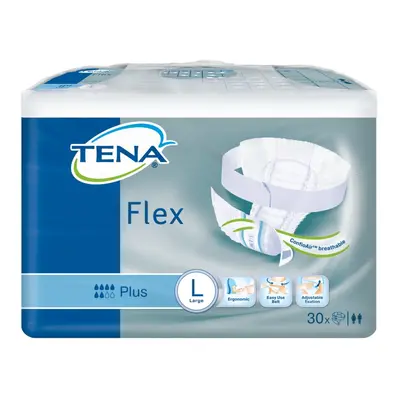 TENA Flex Plus Large - Inkontinenční kalhotky s páskem na suchý zip (30ks)