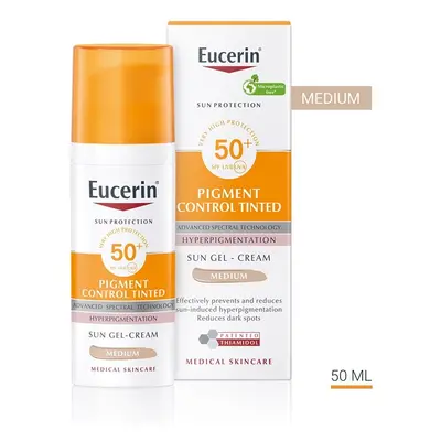 EUCERIN SUN Emulze na opalování na obličej Pigment Control SPF50+ středně tmavá 50 ml